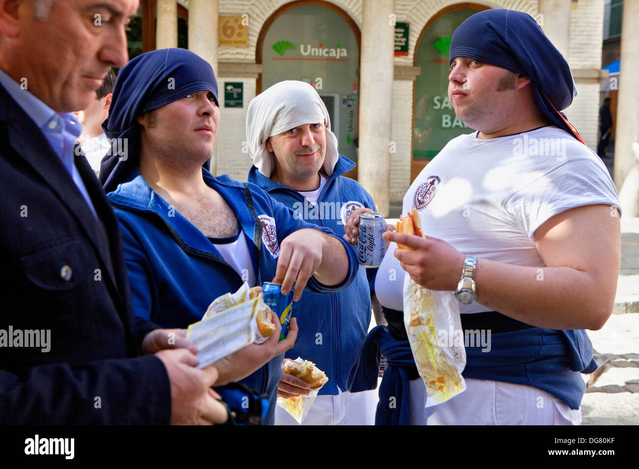 `CostalerosÂ´(penitents-carriers). Holy Week. Seville. Spain Stock Photo